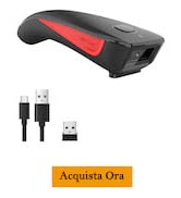 NETUM C990 Scanner di codici a barre QR 2D Bluetooth Compatibile wireless, Tasca USB 1D 2D QR Sca...