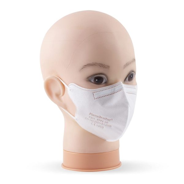 20 Mascherine FFP2 Bianche Taglia Piccola Small Size Certificate CE, Mascherina 4 Strati Senza Valvola, Maschera Facciale di Protezione Certificata e Sanificata, Face Mask con BFE??95, 20 Pezzi