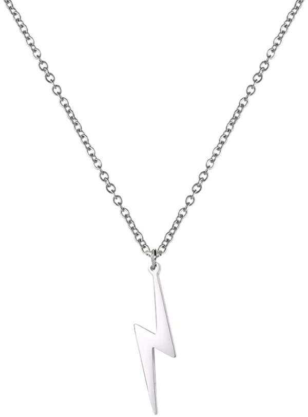 Amaxer - Collana minimalista con ciondolo a forma di lama, stile punk rock, unisex - immagine 4