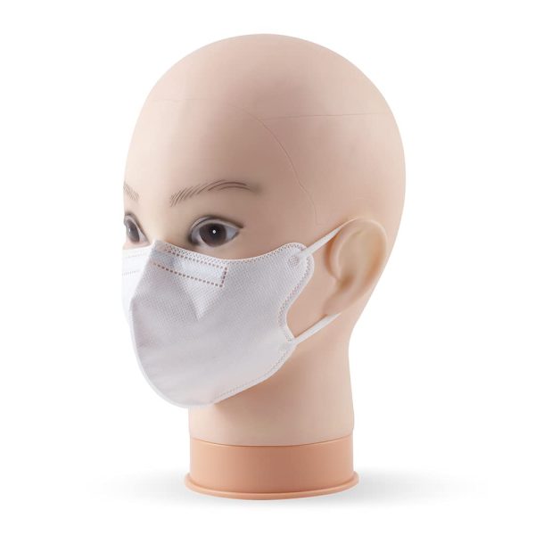 20 Mascherine FFP2 Bianche Taglia Piccola Small Size Certificate CE, Mascherina 4 Strati Senza Valvola, Maschera Facciale di Protezione Certificata e Sanificata, Face Mask con BFE??95, 20 Pezzi - immagine 3