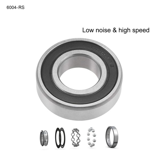 6004-2RS cuscinetti a sfere a gola profonda sigillati , Deep Groove Ball Bearings, cuscinetti a sfere radiali a fila singola, (20 x 42 x 12 mm)[5 Pcs] - immagine 2