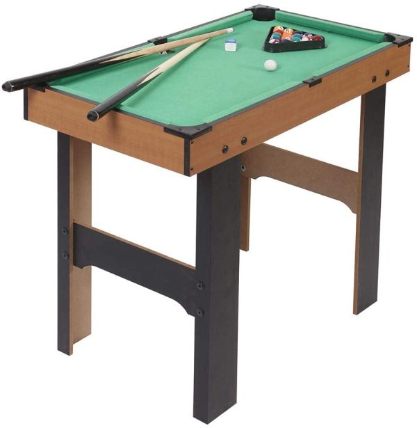 BAKAJI Tavolo Multigioco 4in1 in Legno con Giochi Intercambiabili Sportivi Multigiocatore Calcio Balilla Biliardo Ping Pong Air Hockey Giocattolo per Bambini Dimensione 87 x 43 x 73 cm