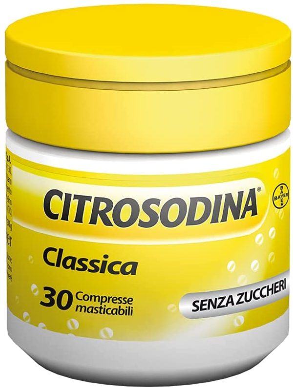 Citrosodina Masticabile con Acido Citrico e Bicarbonato di Sodio, Senza Zucchero, 30 Compresse - immagine 3