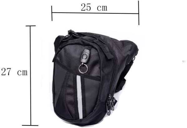 DQMEN Borsa da Gamba Marsupio Cosciale Unisex di Tela Trekking Escursioni Sportivo per Viaggio Ciclismo Arrampicata Escursionismo Campeggio Equitazione Moto Bici Confezione - immagine 6