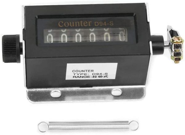 YWBL-WH Contatore contapersone Manuale in Metallo - Counter Portatile Conta Persone contacolpi contagiri - clicker Meccanico con 6 cifre 0-999999 - immagine 3