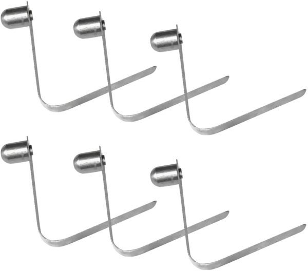 Perfeclan 6 Pezzi 8 Millimetri in Acciaio Inox Kayak Paddle Tenda Pole Spring Clip con Bottone a Pressione - immagine 3