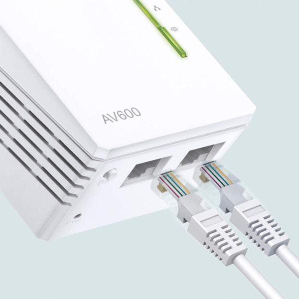 TL-WPA4220 Powerline AV600 WiFi Extender, 300 Mbps, 2.4GHz, Bianco, 15.3 x 10.2 x 9.1 cm - immagine 6