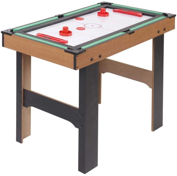 BAKAJI Tavolo Multigioco 4in1 in Legno con Giochi Intercambiabili Sportivi Multigiocatore Calcio Balilla Biliardo Ping Pong Air Hockey Giocattolo per Bambini Dimensione 87 x 43 x 73 cm - immagine 2