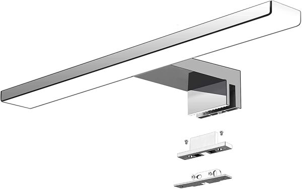 Lampada da Specchio Bagno 40 cm 10W 820LM 230V Bianco Freddo 6000K, Lampada da Bagno,IP44 Classe II,Morsetto su Specchio/Armadio/Illuminazione a Parete 400mm