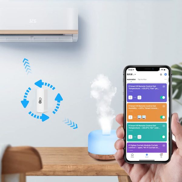 STARMOON Sensore di umidit?? della temperatura Smart WiFi,Tuya Wireless Bluetooth Termometro Igrometro con Buzzer,APP Remote Monitoring - immagine 8