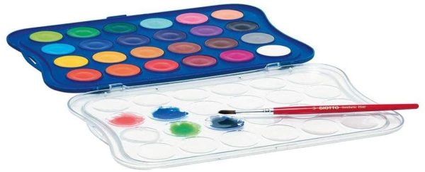 304000 Tempera Extra In Tubetto 12 Ml, 12 Colori, 12 Pezzi & Acquerelli In 24 Colori, Pastigle Da 30Mm, Con Pennello - immagine 2