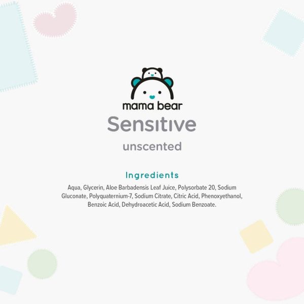 Marchio Amazon - Mama Bear Sensitive Salviette umidificate per beb?? - 12 confezioni x 64 salviette (768 pezzi) - immagine 5