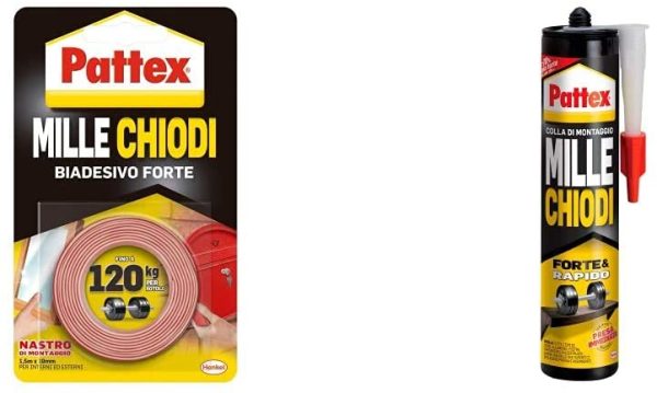 Pattex Millechiodi Tape, Nastro Biadesivo Extra Forte Per Applicazioni Permanenti & Millechiodi Forte & Rapido, Adesivo Di Montaggio Extra Forte Che Sostituisce Viti E Fori Al Muro - immagine 7