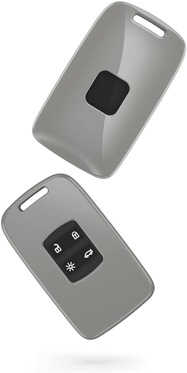 kwmobile Cover copri-chiave compatibile con Renault con 4 tasti Smart Key (solo Keyless Go) - Guscio protettivo chiavi auto copertina in plastica rigida - immagine 5