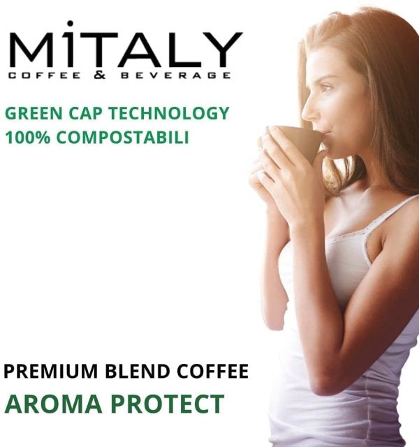 MITALY Espresso Aredente, 120 Capsule Compostabili, 6 Box da 20 Capsule Compatibili Lavazza BLUE?*, Capsule caff?? 100% Compostabili, Eco-Friendly, Con Caff?? Arabica di Alta Qualit?? - immagine 4