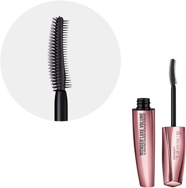 Rimmel London Mascara Volumizzante Wonder'Luxe con Oli Preziosi, Trattamento Rinforzante Ciglia, 11 ml, Nero