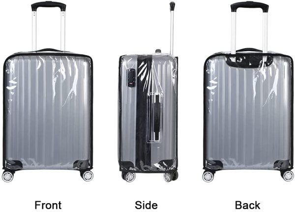 Vicloon Luggage Cover Protettore di Bagagli Suitcase Cover, Custodie Protettive per Valigie Trasparente PVC Impermeabile Anti-polvere Antigraffio per Affari Scuola Viaggi Utilizzo Quotidiano (20") - immagine 3