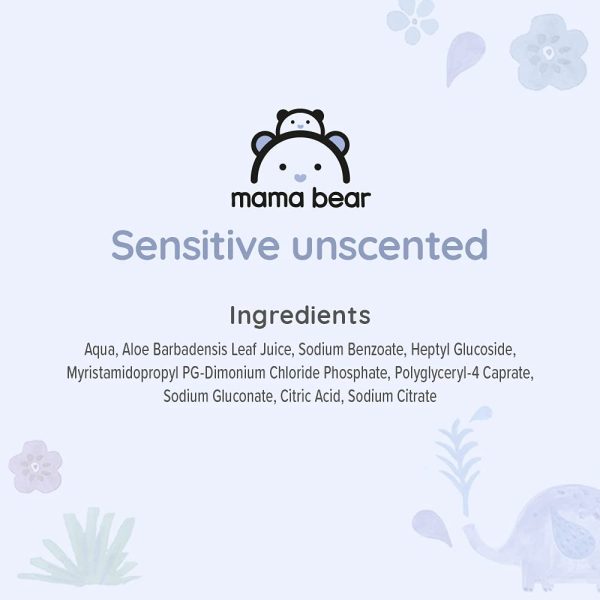 Marchio Amazon - Mama Bear Sensitive Salviette umidificate per beb?? - 6 confezioni x 56 salviette (336 pezzi) - immagine 2