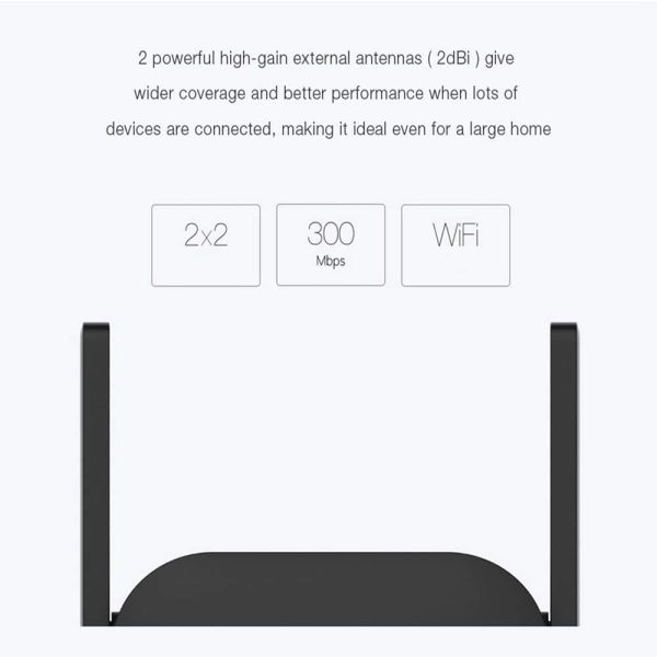 Mi Wi-Fi Range Extender Pro Ripetitore Wireless, Velocit?? 300 Mbps, Prolunga Del Segnale Wi-Fi, Nero - immagine 6