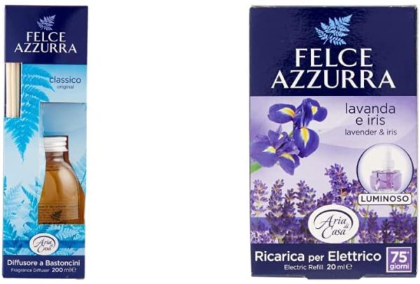 Aria di Casa Diffusore Bastoncini Classico & Aria di Casa, Ricarica Diffusore Elettrico Iris e Lavanda, Puro Benessere 20 ml - immagine 3