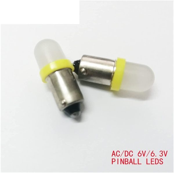 PINGPANG 100 Pz. BA9S T4W # 44# 47 Base con BREDED LEN Vari Colori Disponibili Non Polarit?? AC DC 6V 6.3V Lampade A LED della Macchina del Gioco del Flipper (Emitting Color : Blue) - immagine 6