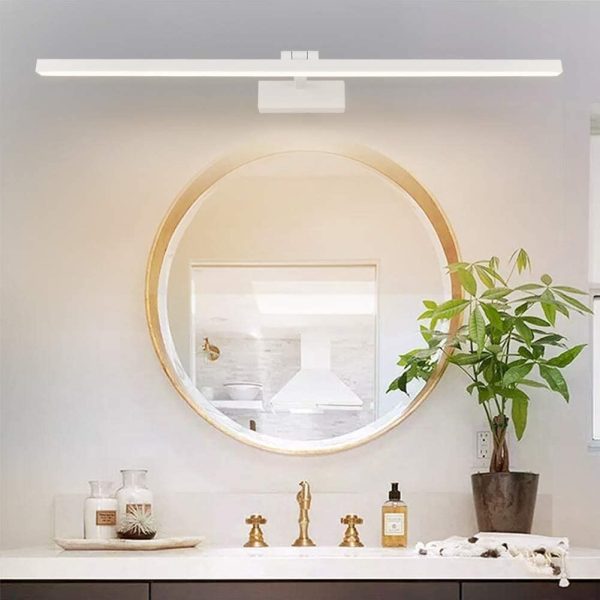 Lampada a Specchio a LED Bagno 24W 1170lm Lampada Armadio Specchio Applique da Parete Moderna Illuminazione da Bagno Bianco Caldo 3000K IP44 - immagine 2