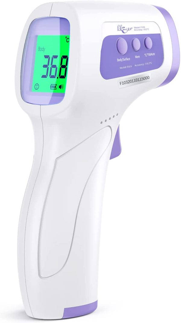 KKmier Termometro Professionale Febbre Infrarossi, Termometro Frontale Digitale per Misurazione Temperatura Corporea, Termoscanner per Febbre per Neonati, Bambini, Adulti - immagine 2