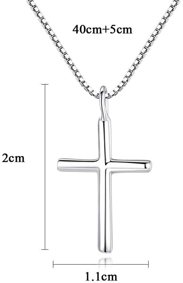 Bo&Pao Collana Donna con ciondolo Croce Religione in Argento 925, 45 cm, regolabile - immagine 3