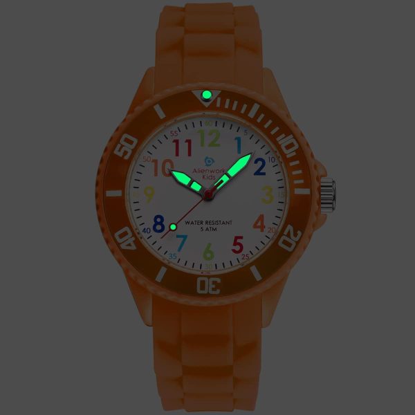 Alienwork Kids Orologio di Apprendimento Bambini Ragazzi Ragazze Tempo di Apprendimento Impermeabile 5 ATM - immagine 2