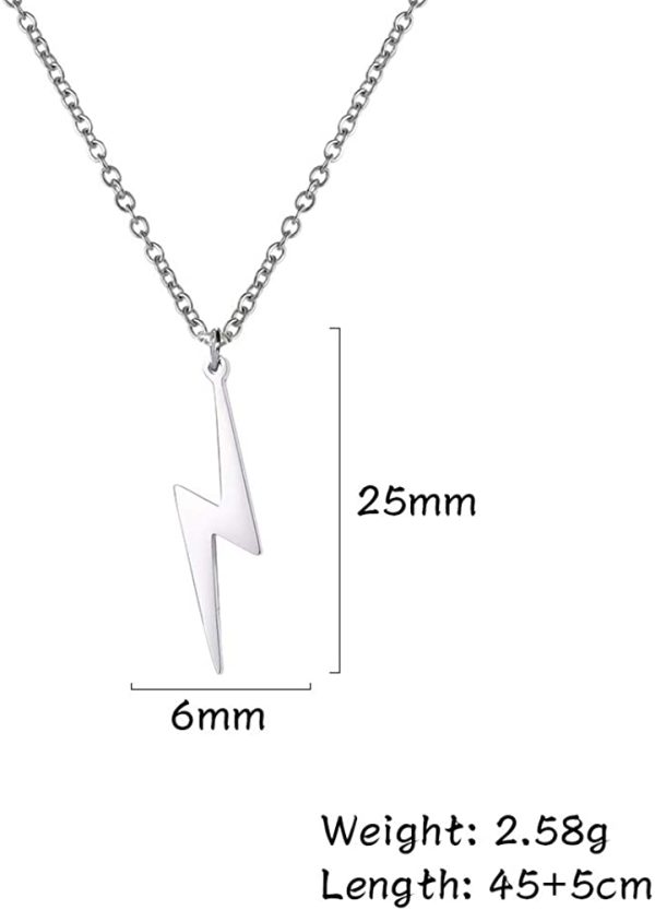 Amaxer - Collana minimalista con ciondolo a forma di lama, stile punk rock, unisex - immagine 6