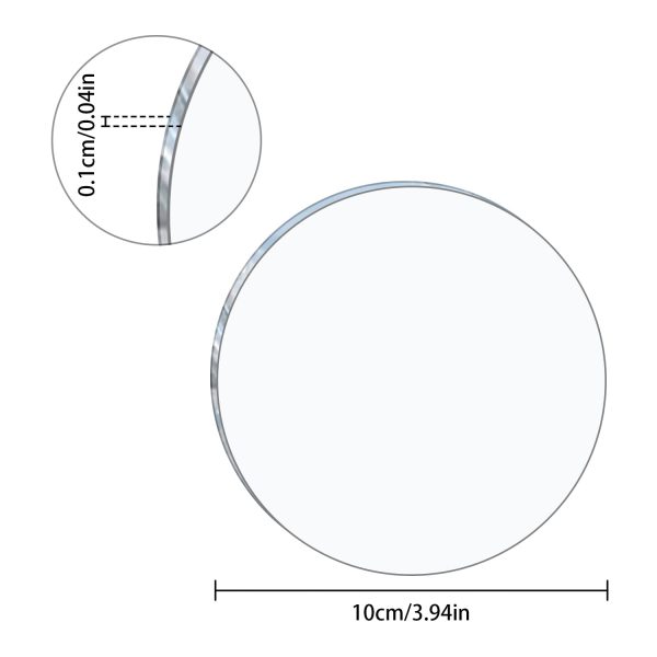 YXHZVON 16 Pezzi Acrilico Trasparente Rotondo, 10cm Pannelli Acrilici Rotondi Riutilizzabile, 0.2cm di Spessore Chiaro Cerchio Acrilico Dischi per foto Cornici e Pittura Fai Da Te Scrapbooking