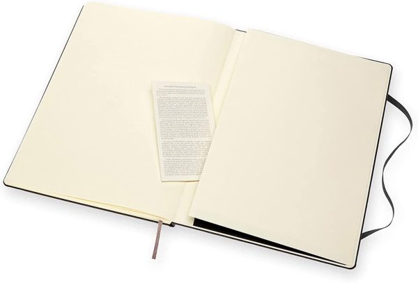 Classic Notebook, Taccuino con Pagine Bianche, Copertina Rigida e Chiusura ad Elastico, Formato A4 21 x 29.7 cm, Colore Nero, 192 Pagine - immagine 3