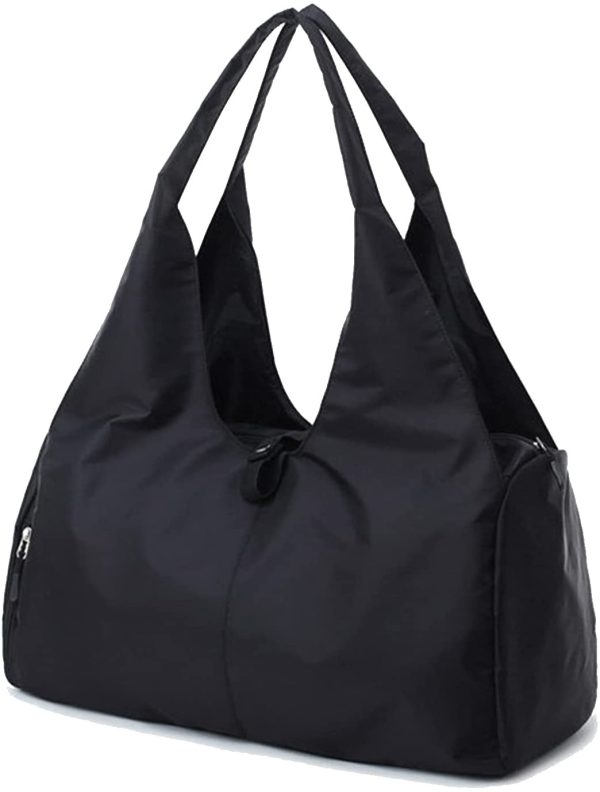 Borsa da allenamento ADOHOX borsa sportiva con scomparto per scarpe per borsa sportiva borsa da fitness borsa da bagno borsa da viaggio, borsa da viaggio borsa da viaggio per uomo donna(Nero) - immagine 4