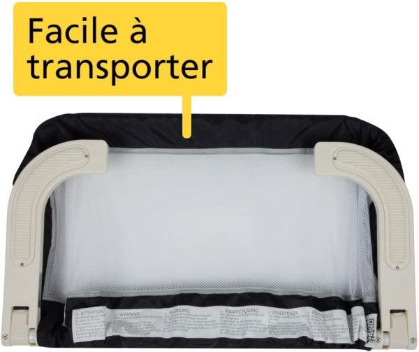 Safety 1st Sponda di Sicurezza Portatile per Bambini, Barriera Letto da Viaggio Pieghevole e portatile, Fissaggio Sicuro, per Materassi di Lunghezza oltre ai 156 cm e Spessore 10-24 cm, colore Nero - immagine 6