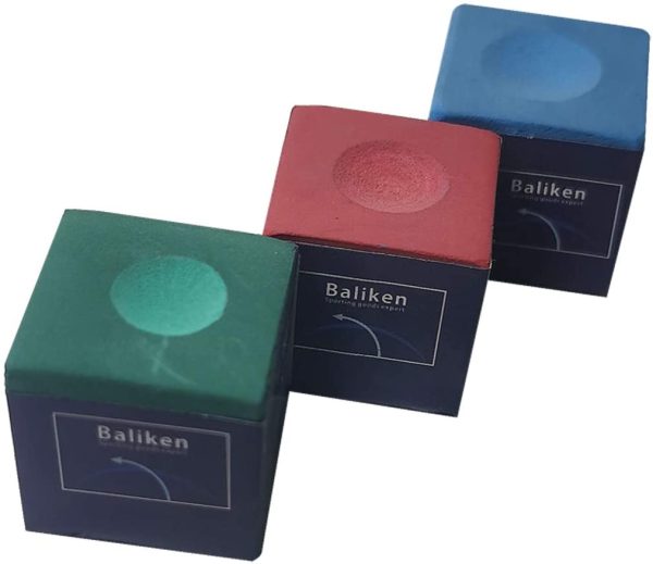 BALIKEN Cubi di gesso per stecca da piscina, confezione da 12 ?C forniture per tavoli da biliardo (3 colori in 1 confezione) - immagine 4