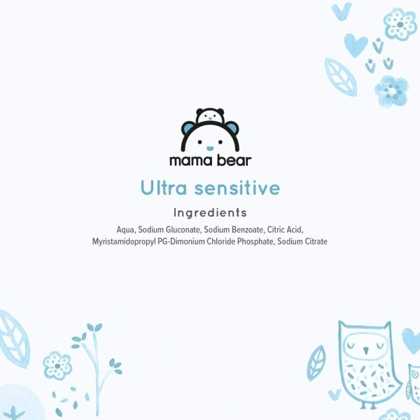 Marchio Amazon - Mama Bear Ultra Sensitive- Salviette umidificate per beb?? - Confezione da 12 (720 salviette- Tessuto 100% biodegradabile ) - immagine 4