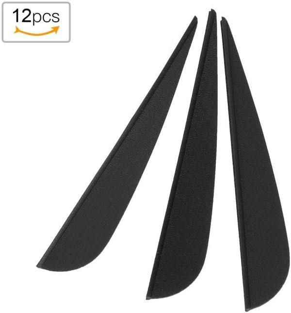 SolUptanisu Frecce tiro con L'Arco Piuma 12 Pezzi 3 Pollici Piuma Fai da Te Freccia Fletching Piuma di Gomma Fletching Accessori per tiro con L'Arco Caccia - immagine 6