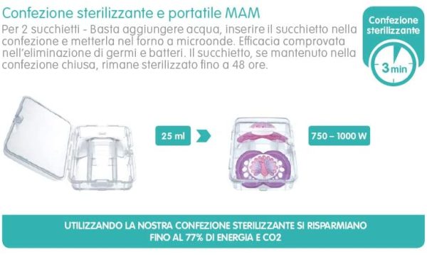 Mam Original Night Ciuccio Luminoso in Set da 2 in Silicone, con Custodia Porta Ciuccio, 16+ Mesi, Rosa - immagine 5