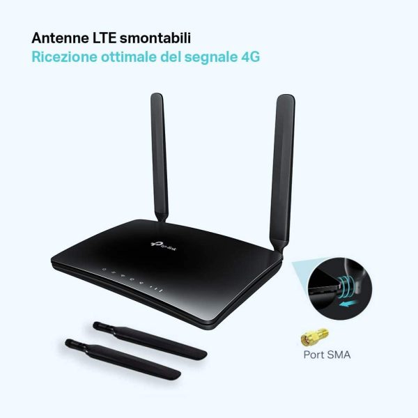 Archer MR600 Router 4G+ Cat6 300Mbps, Wi-Fi AC1200 Dual Band, MicroSIM, Porta LAN/WAN Gigabit, Senza configurazione, Tecnologia  OneMesh - immagine 2