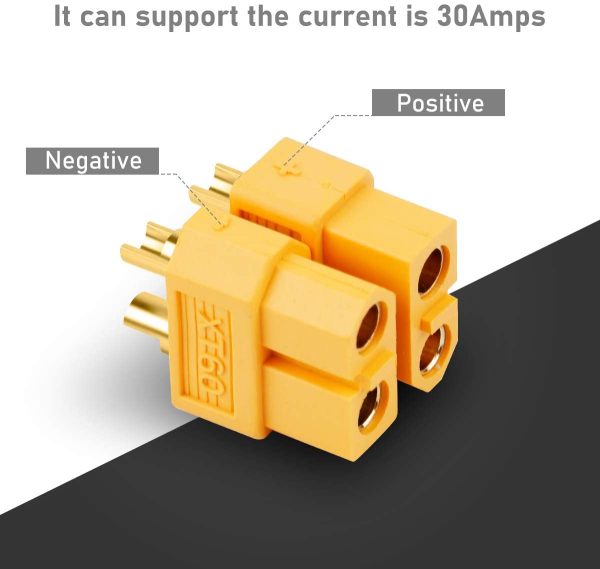 Makerfire 10 Pezzi XT60 Connettori per Battery Toy Vehicle 5 Pezzi Maschio connettori 5 Pezzi Femmina connettori(XT60) - immagine 5