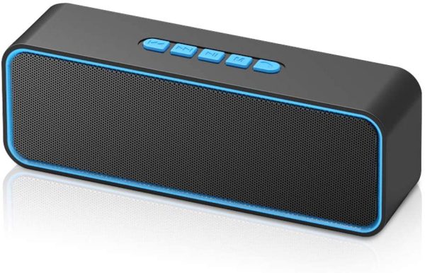 Altoparlante Bluetooth, Casse Portatili Bluetooth 5.0 con Bassi Stereo 3D Hi-Fi Mani Libere, Batteria Integrata da 1500 mAh, 12 Ore Playtime, Supporto TF Carda e 3.5mm Audio (Blu) - immagine 6