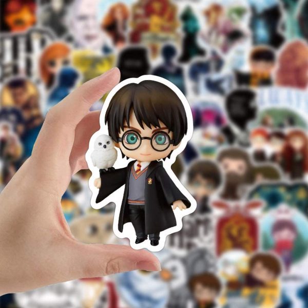 Adesivi Harry Potter - 50 Pezzi, Impermeabili Vinile Adesivi Personalizzati, Adesivi per Auto Murali Finestre Moto Porte, Natalizi Compleanno Regalo per Bambini Adulti - immagine 6