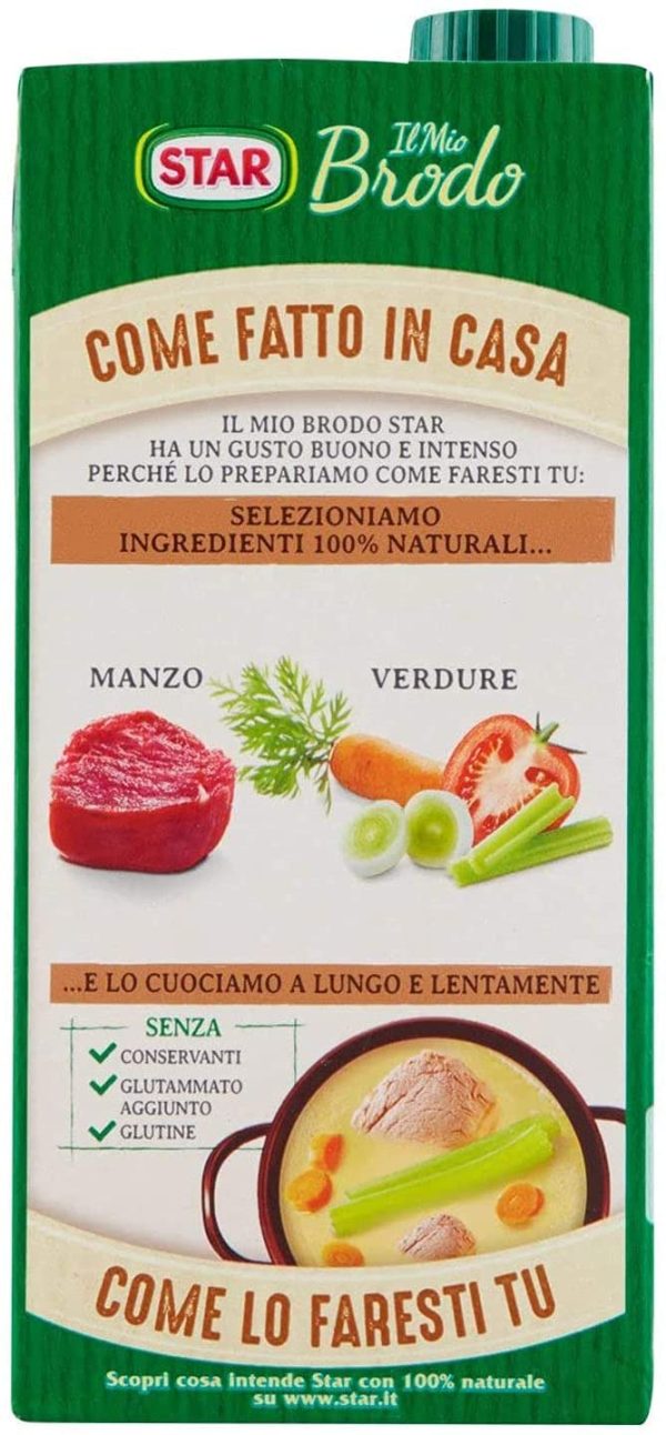 STAR Il Mio Brodo di Manzo, 1L, brodo liquido pronto, 100% naturale, senza conservanti, senza glutine e senza glutammato aggiunto, ottimo per risotto e zuppe. - immagine 5