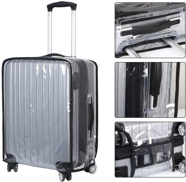 Vicloon Luggage Cover Protettore di Bagagli Suitcase Cover, Custodie Protettive per Valigie Trasparente PVC Impermeabile Anti-polvere Antigraffio per Affari Scuola Viaggi Utilizzo Quotidiano (20")