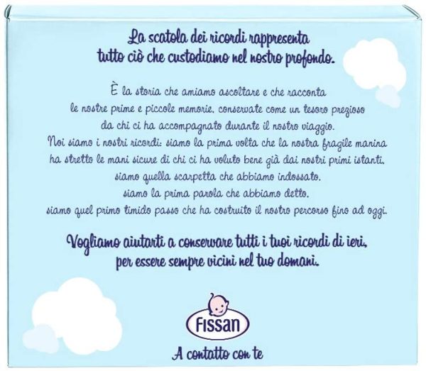 Fissan Scatola dei Ricordi, Cofanetto Nascita per Neonato Contiene Pasta Alta Protezione, Pasta Delicata per il Cambio, Salviette Delicate, il Bagnetto per i Primi Mesi e la Crema Nutriente - immagine 4