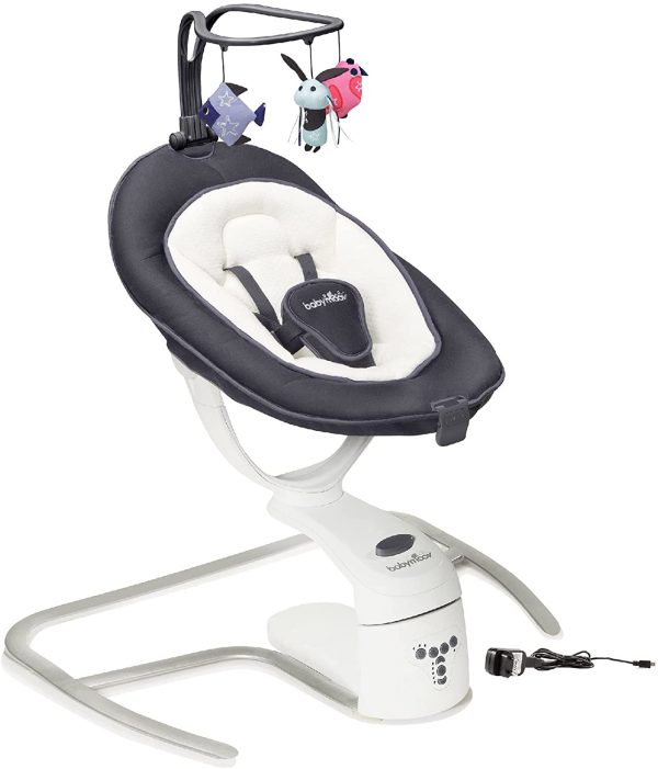 Babymoov Swoon Motion Tre In Uno Altalena Dondolo Elettrico, Bianco Grigio - immagine 5