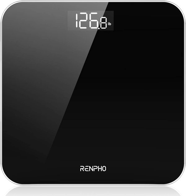 Bilancia Pesa Persone RENPHO, Bilancia Pesapersone Digitale Alta Precisione con Lettura Grande LED Display, Tecnologia Step-On, Capacit?? 180kg/400lb, Nero - immagine 6