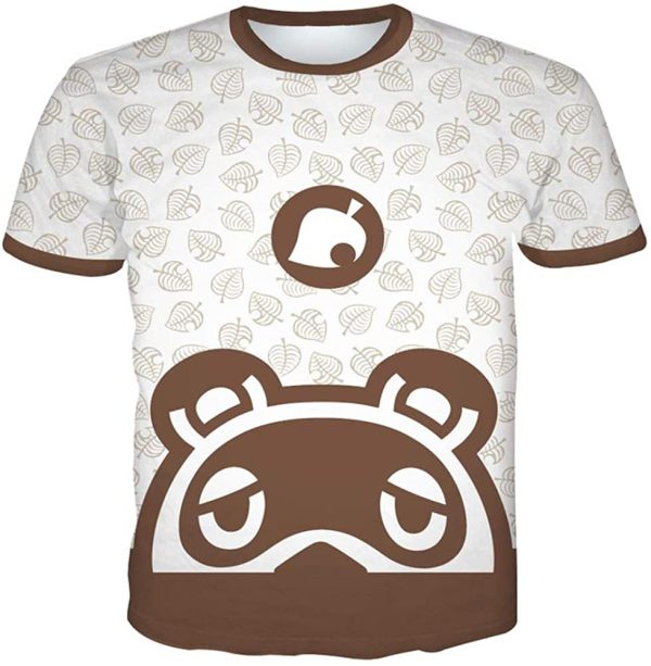 Uomo T-Shirt, 3D Animal Crossing Stampa Unisex Maglietta, Allentata Girocollo, Femmina Abbigliamento Sportivo Casual a Maniche Corte, Top Morbido e Confortevole