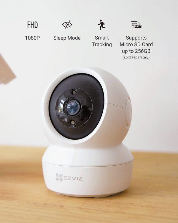 C6N Telecamera Wi-Fi Interno 1080p Videocamera Sorveglianza Interno Pan/Tilt/Zoom Compatibile con Alexa, Rotazione a 360??, Visione Notturna, Tracciamento del Movimento e Audio Bi-direzionale - immagine 7