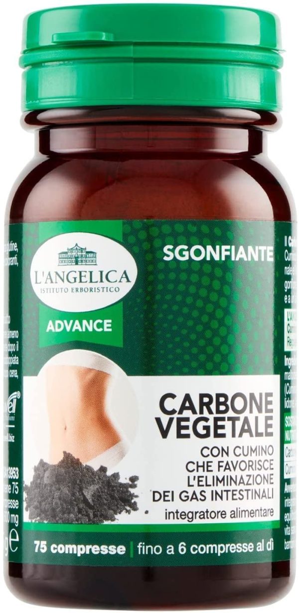 L'Angelica Integratore Alimentare Sgonfiante con Carbone Vegetale e Cumino, Combatte il Gonfiore Addominale e Favorisce la Digestione, senza Lattosio, 75 Compresse - immagine 4